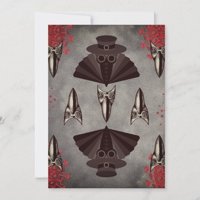 Virusplågat Plague Doktor Inbjudningar (Framsida)