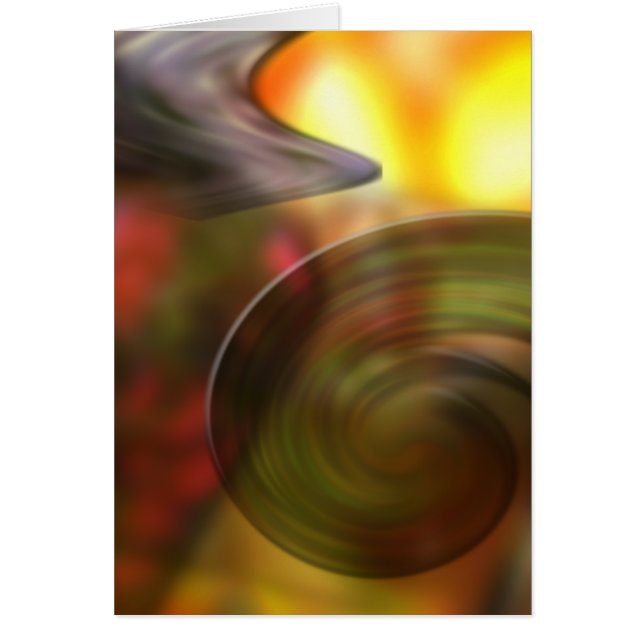 Virvel Abstrakt Färg OBS Kort (Framsidan)