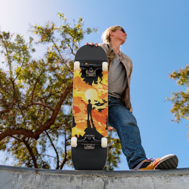 Virvel abstrakt mini skateboard bräda 18,5 cm (Utomhus 1)