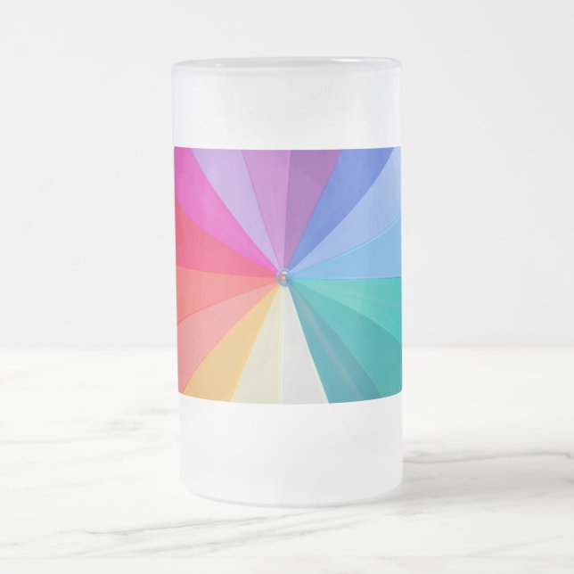 virvel av färger frostad 16 oz  klassisk mugg (Center)