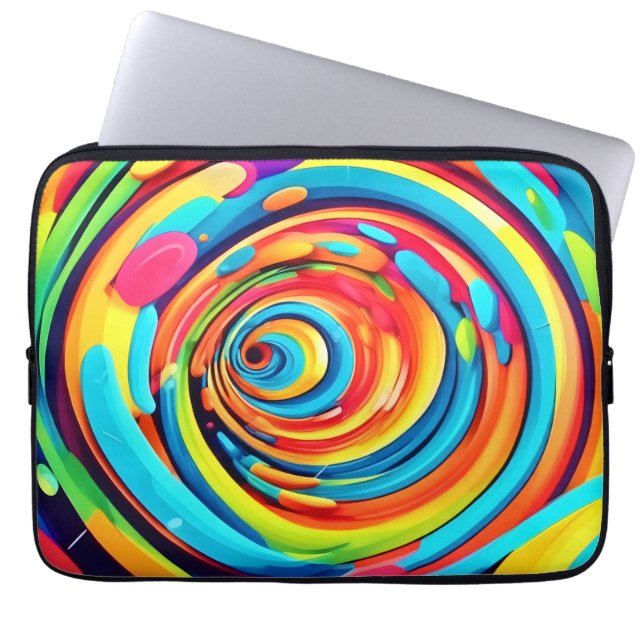 Virvel Färg i Psychedelic-tunneln Laptop Fodral (Framsidan)