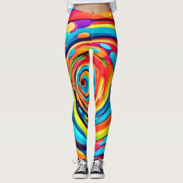 Virvel Färg i Psychedelic-tunneln Leggings