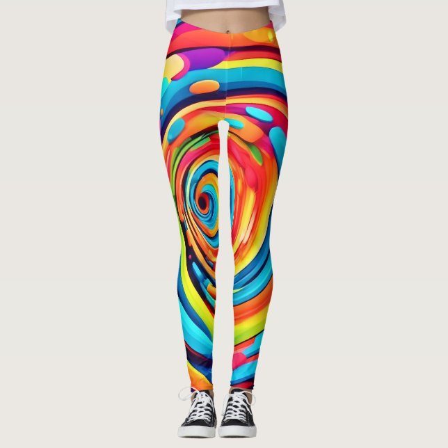Virvel Färg i Psychedelic-tunneln Leggings (Framsida)