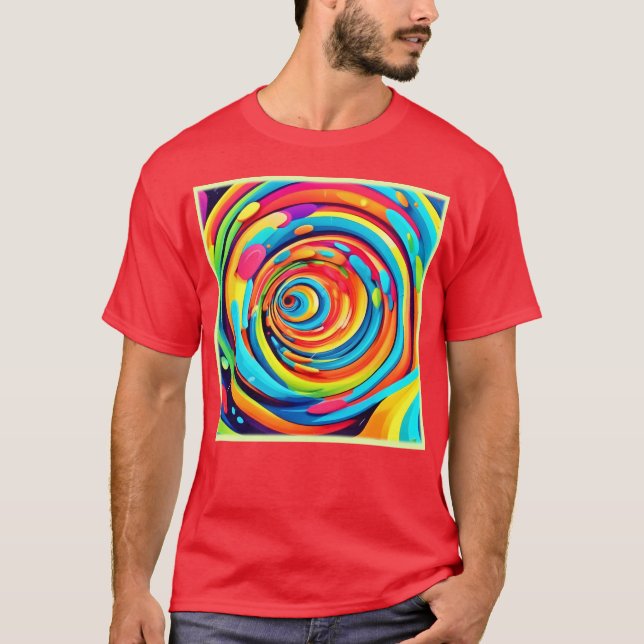 Virvel Färg i Psychedelic-tunneln T Shirt (Framsida)