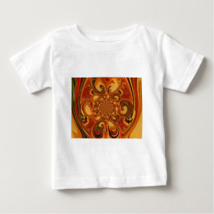 Virvel Mönster Orange, brun, grönt Tee