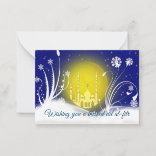 Virvel på vinter-Måne Anteckningskort