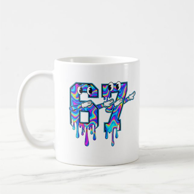 Virvel Sex Sju Dab Drip 6 7 Dabbing Meme , dab dr Kaffemugg (Vänster)
