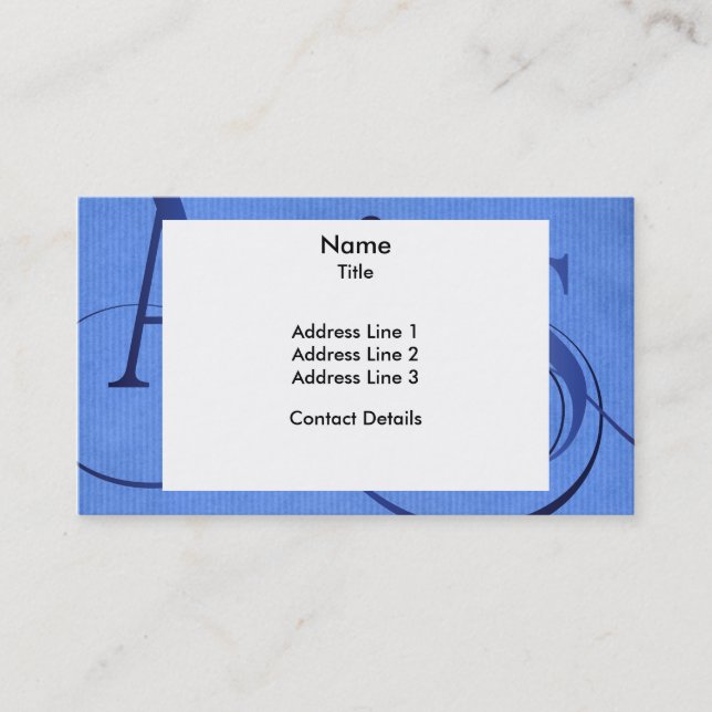 Virvel Zodiac Signal Aries Blue Kraft Visitkort (Framsida)