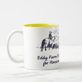 Virvellantgården skolar för häst och ryttare Två-Tonad mugg