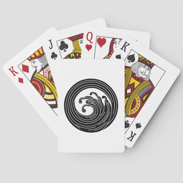 Virvelliknande vågcirkel casinokort (Baksidan)