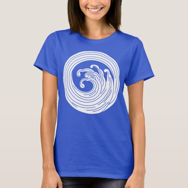 Virvelliknande vågcirkel t shirt (Framsida)