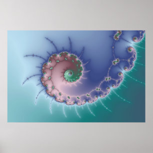Virvla runt - Fractalaffischen Poster