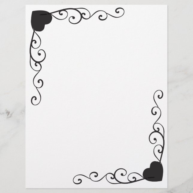 Virvla runt hjärta tränga någon gränsbrevhuvudet brevhuvud (Framsida)