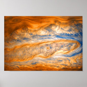 Virvla runt moln av Jupiter Poster