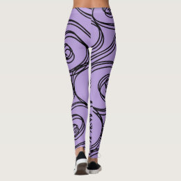 VIRVLA RUNT MÖNSTERULTRAVIOLET vid Slipperywindow Leggings