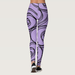 VIRVLA RUNT MÖNSTERULTRAVIOLET vid Slipperywindow Leggings
