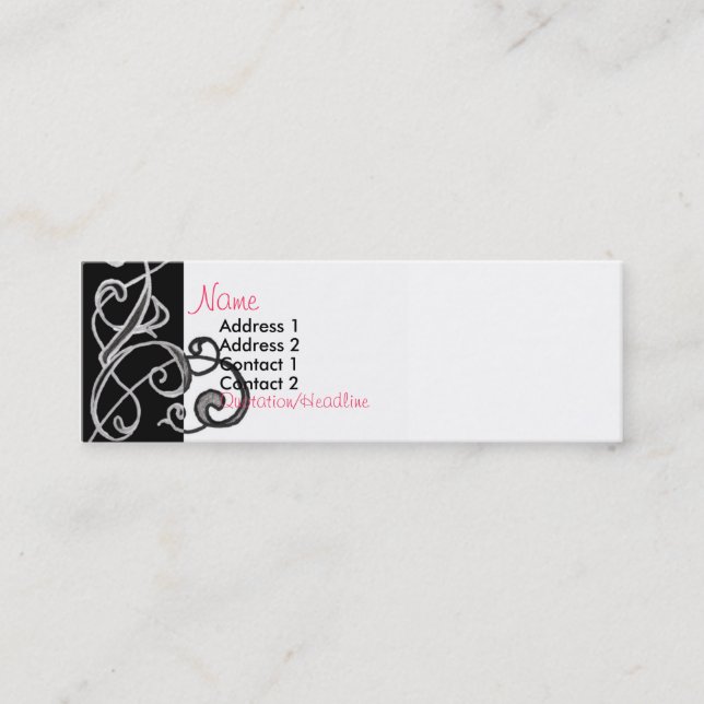 Virvla runt profilerar kortet mini visitkort (Framsida)