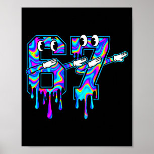 Virvla Sex Sju Dab Dropp 6 7 Dabbing Meme Poster