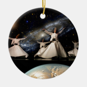 Virvla universum julgransprydnad keramik