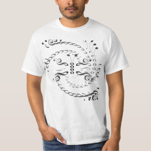 Virvlad runt musikfjäril t shirt