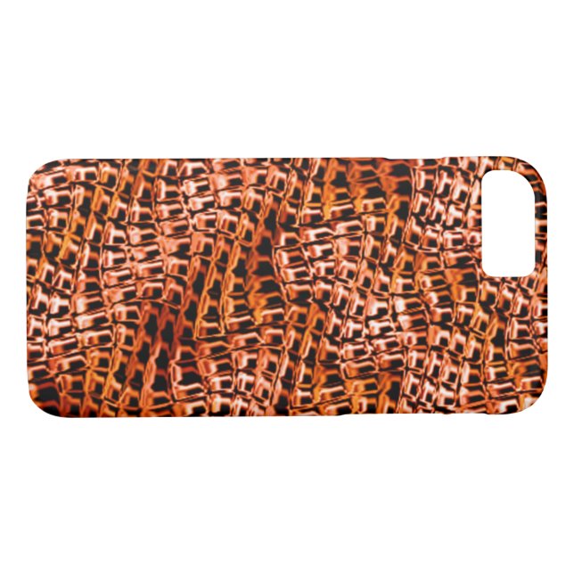 Virvlade och vågigt koralljute, orange och rött Case-Mate iPhone skal (Baksida (horisontal))