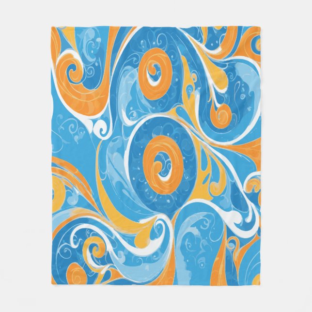 Virvlande design  fleecefilt (Framsidan)