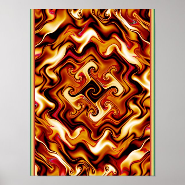 Virvlande elddesign poster (Framsidan)