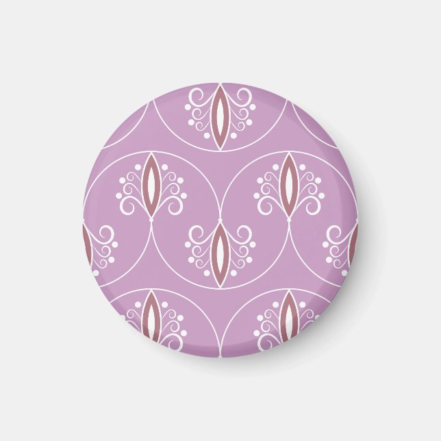 Virvlande elegans: Vintage geometrisk Magnet (Framsidan)