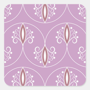 Virvlande elegans: Vintagegeometrisk Fyrkantigt Klistermärke