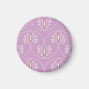 Virvlande elegans: Vintagegeometrisk Magnet