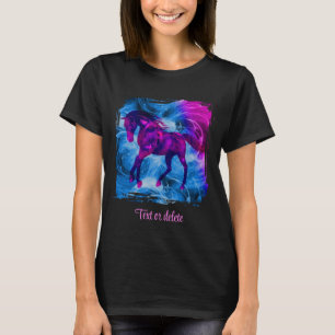 Virvlande Fraktal Fantasy Häst Konst Personlig T Shirt