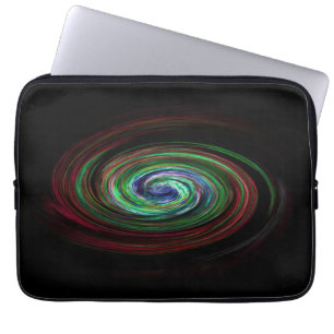 Virvlande Galax Cool Abstrakt Svart Laptop Fodral