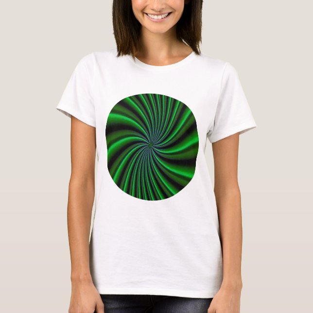 Virvlande grön design t shirt (Framsida)