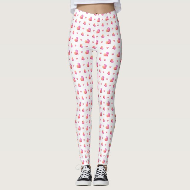 Virvlande hjärta leggings (Framsida)