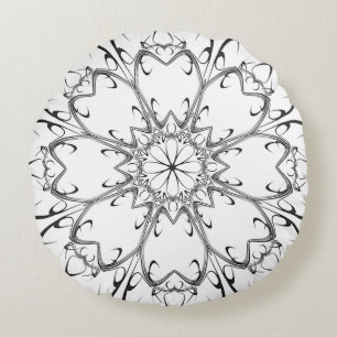 Virvlande i vinden runt kastkudde rund kudde