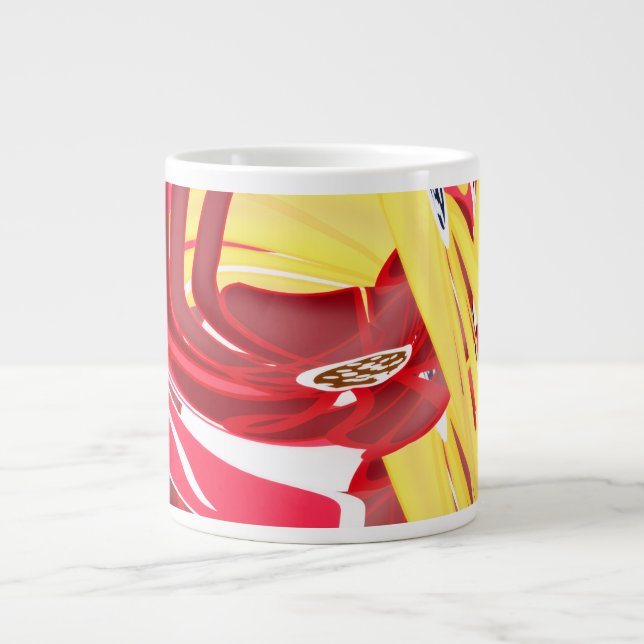 Virvlande kaffemugg jumbo mugg (Framsidan)