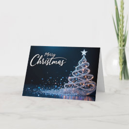 Virvlande Ljus – En Elegant God Jul Tack Kort