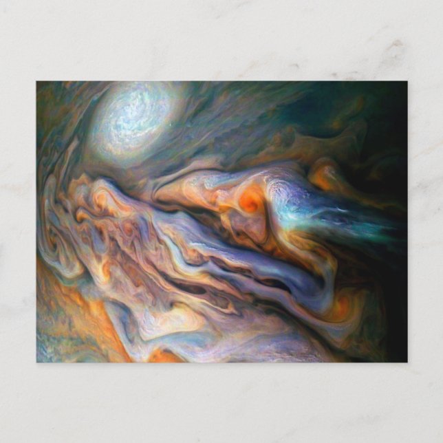 Virvlande moln Jupiter Norra tempererade bältet Vykort (Framsida)