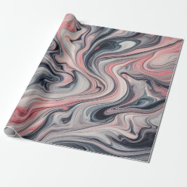 Virvlande nyanser av rosa, grått och vitt presentpapper
