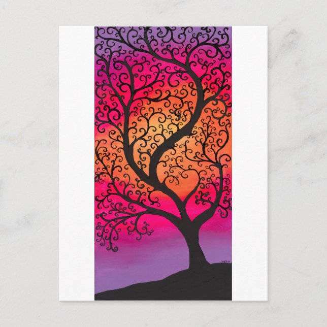 Virvlande Träd Vykort (Framsida)