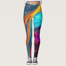 Virvlar Av Färg Leggings