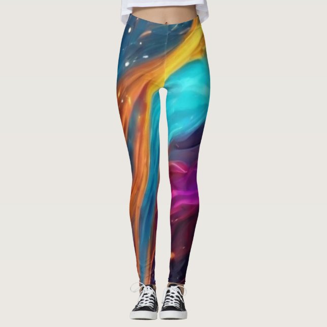 Virvlar Av Färg Leggings (Framsida)