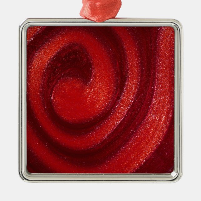 Virvlar runt av den polska nageln julgransprydnad metall (Framsidan)