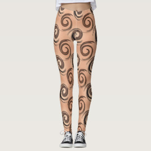 Virvlar runt av livdamasker leggings