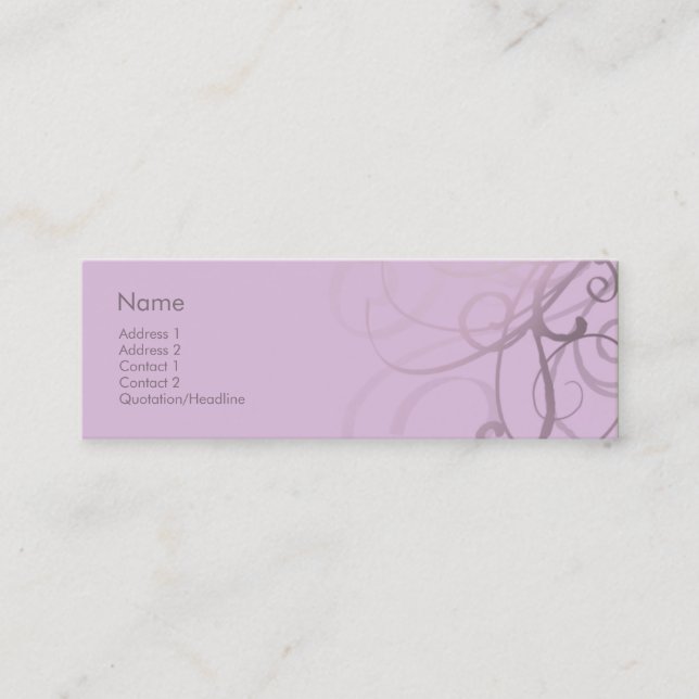 Virvlar runt nr. 0031 mini visitkort (Framsida)