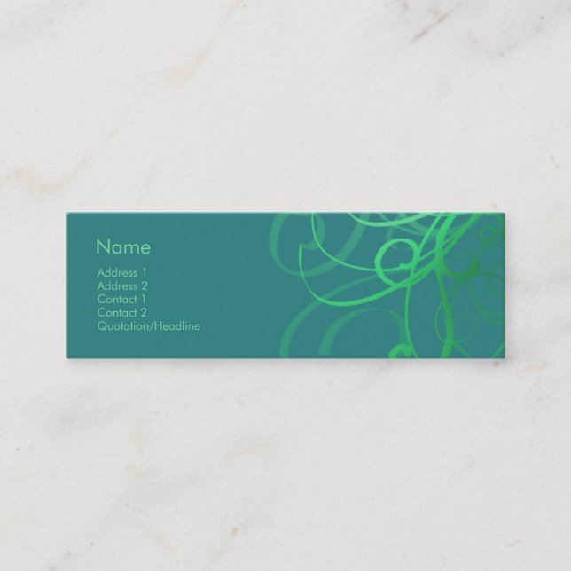 Virvlar runt nr. 0033 mini visitkort (Framsida)