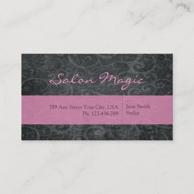 Virvlar runt och bandet visitkort (Framsida)