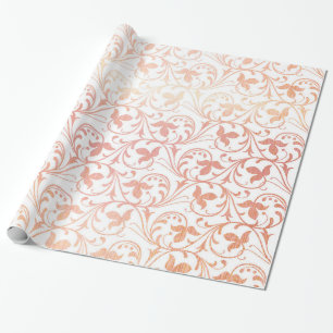 Virvlar runt rosa bladguld för elegant & presentpapper