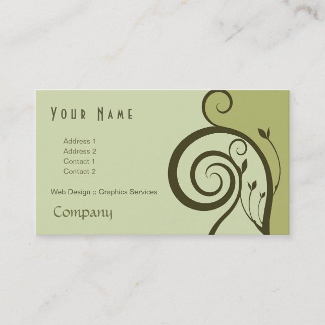 Virvlar runt visitkorten visitkort (Framsida)