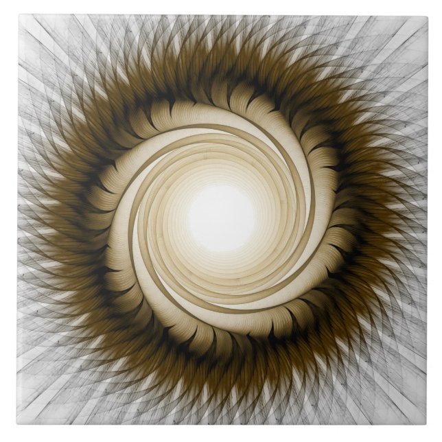 Virvlig geometrisk optisk form kakelplatta (Framsidan)